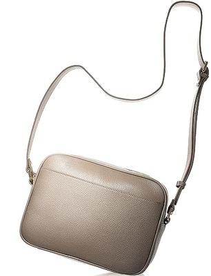 BLUE SINCERE Women's Shoulder Bag, Genuine Leather, Small, Compact, Lightweight, Mini One-Shoulder Bag, Vegetable-Tanned Cowhide Leather / SHB10 (Grey