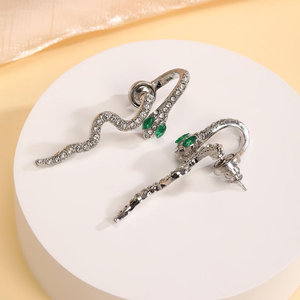 Letní náušnice vyšší třídy Retro Rok Narození Vynikající malé náušnice s hadem Niche Lehký luxus Personalizované módní náušnice