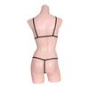 Open bra open panty set black &