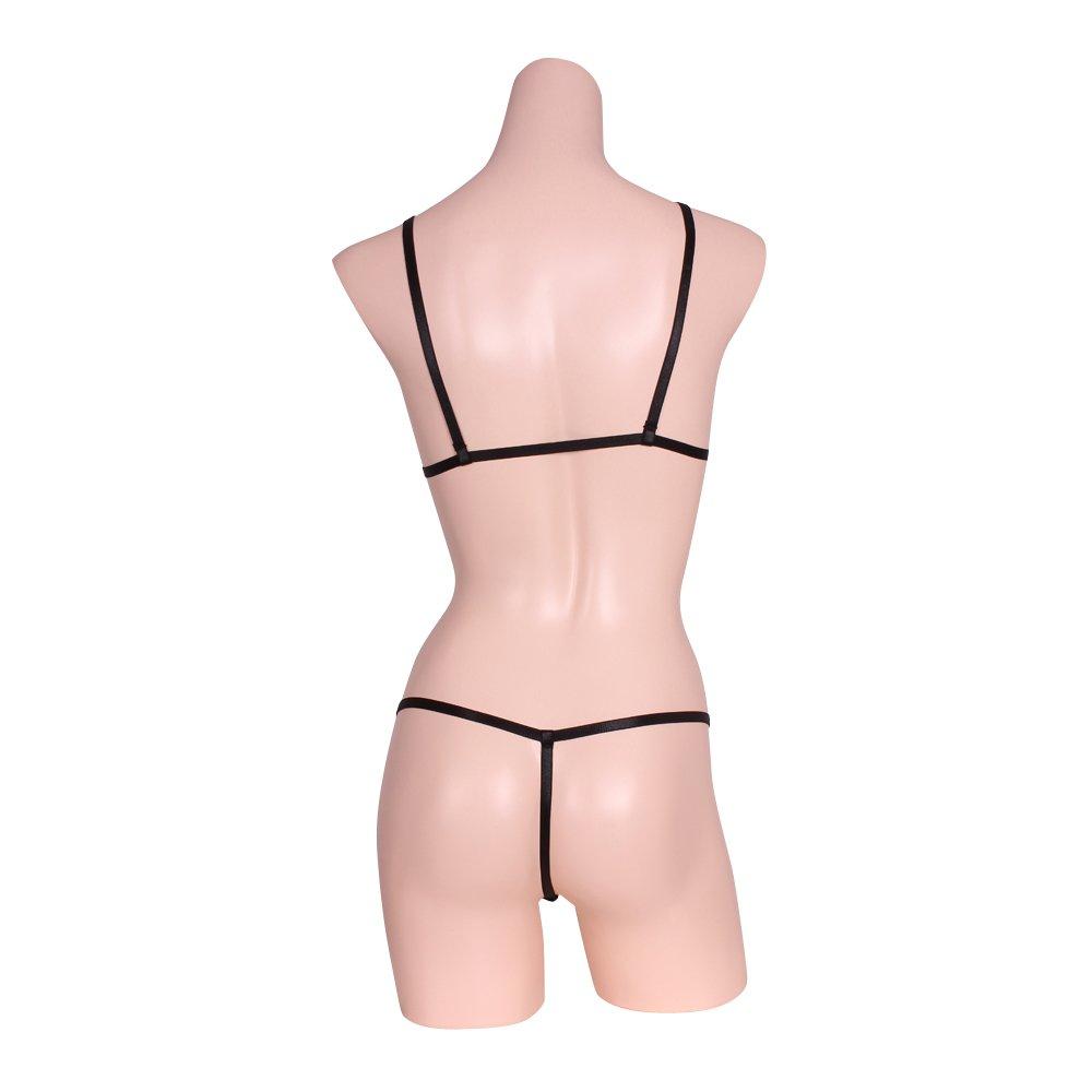 Open bra open panty set black &