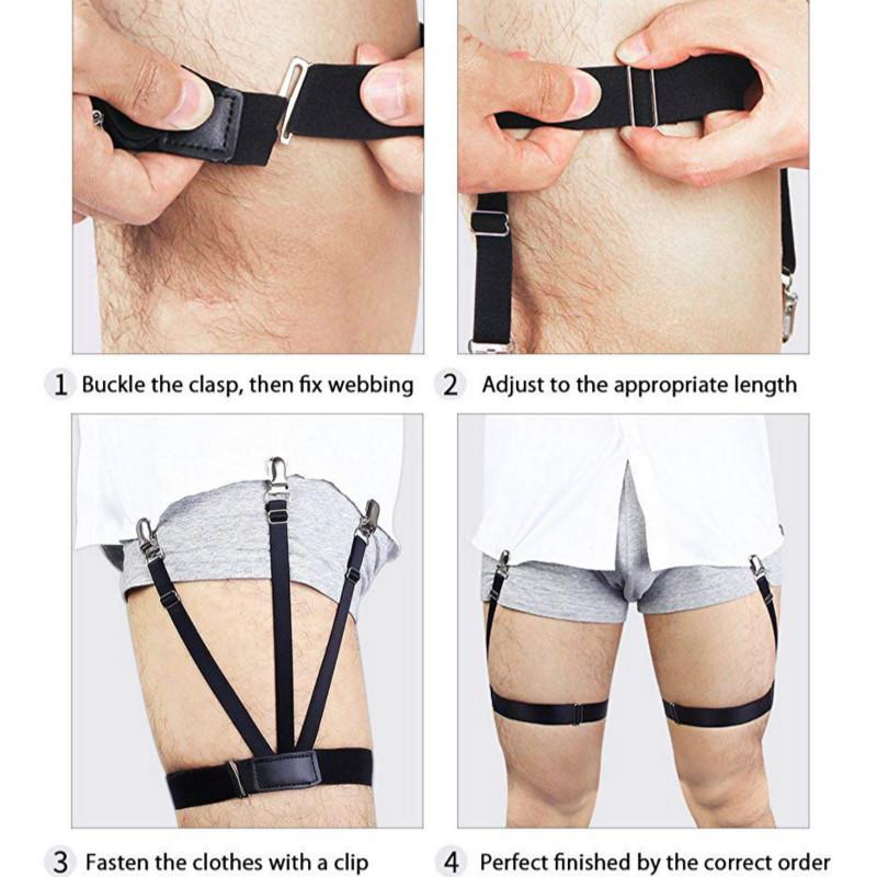 Shirt Stays Garters Elastic Adjustable 