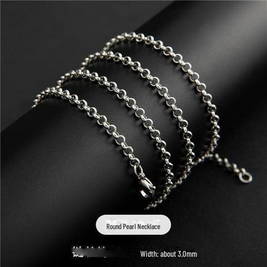 Unisex Halsband med Ormkedja i Titanstål i Koreansk Stil - Trendig Hip-Hop Accessoar