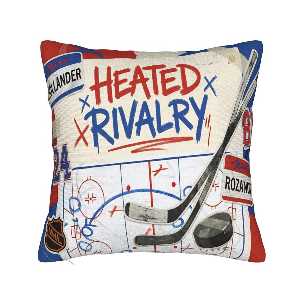 Kiss Heated Rivalry Square Pillow Covers Polyester Seat Hockey Romance Cushion Cover Cool Home Decoration Pillow Cover