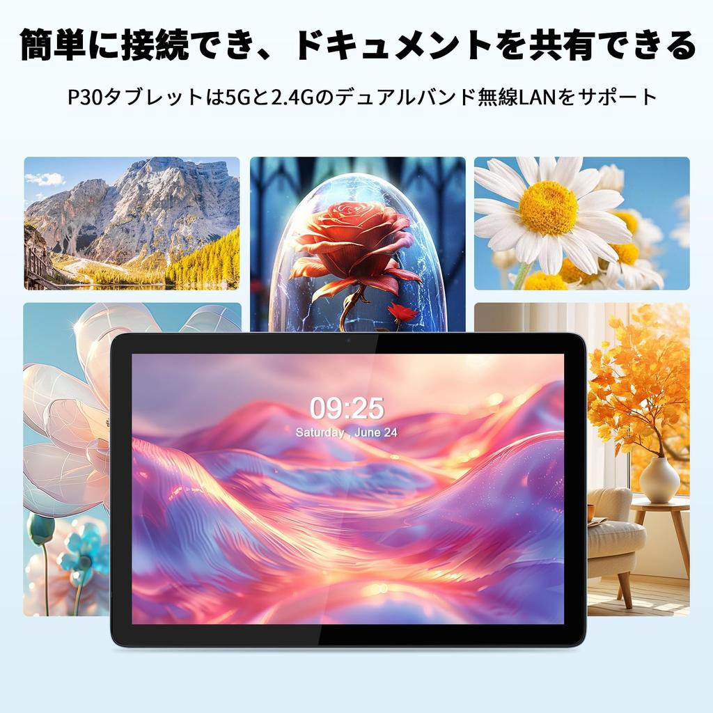 VASOUN TAB11 Android 14 Tablet with 8GB RAM 4GB 128GB RAM 1TB WiFi Widevine 8000mAh Storage 5G WiFi 6 BT IPS Tablet with Protective and Stylus 10-inch