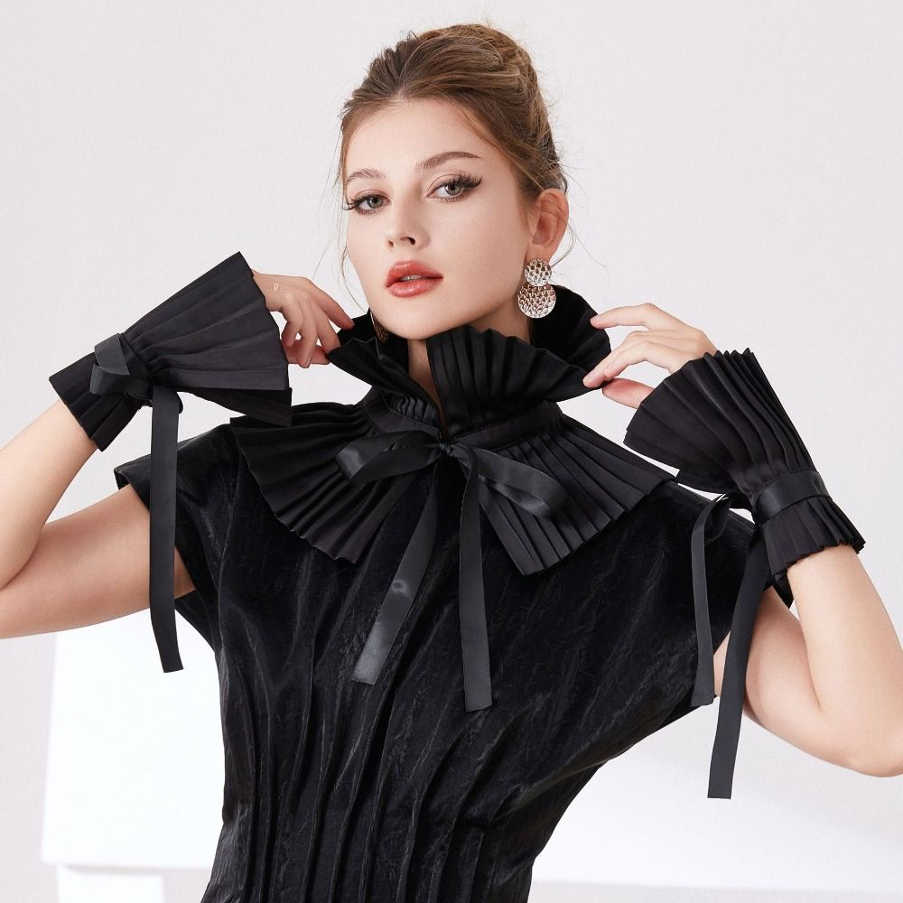 Detachable Lace Collar Vintage Elizabethan Neck Ruff Cameo Ruffled Collar  Historical Reenactment