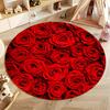 Luxurious Red Rose Carpet for Romantic Spaces round carpet for home sofa bedroom, gift