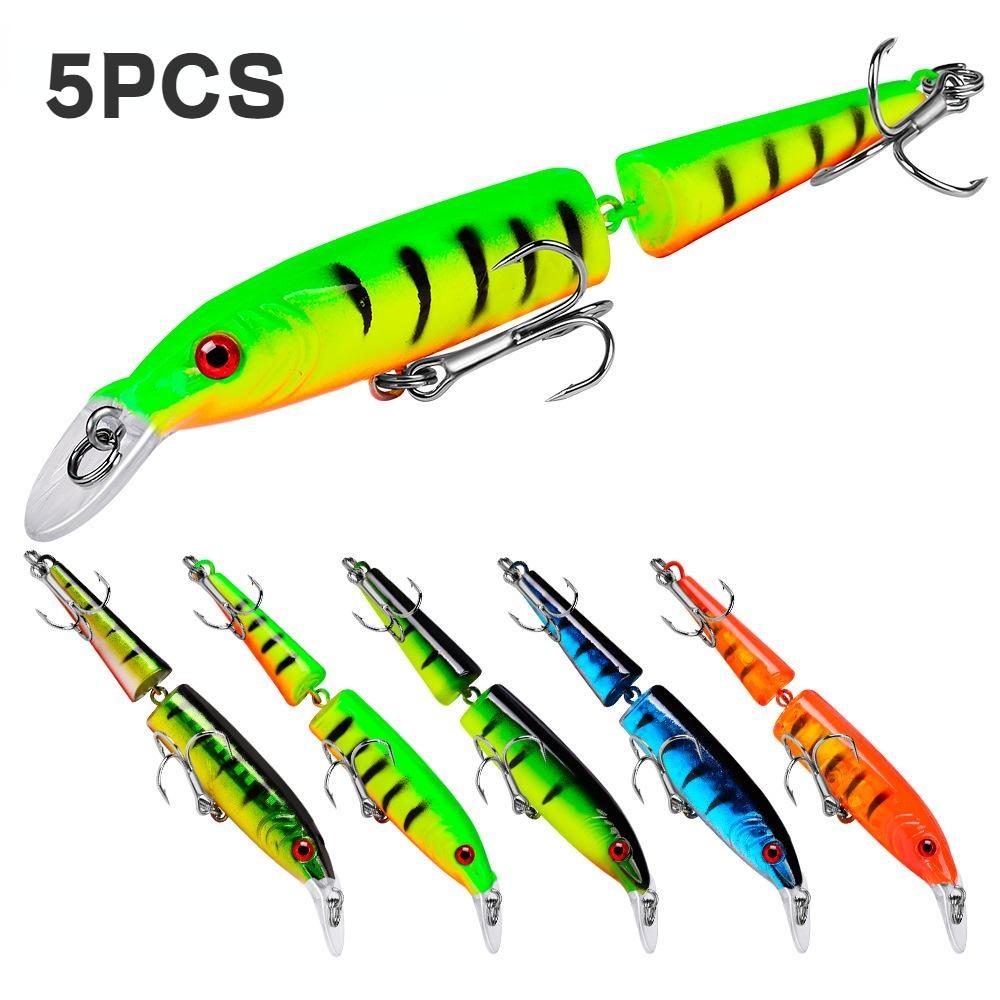 

5 шт. Многосекционные воблеры Щука 10,5 см 9 г Рыболовные приманки Isca Искусственная шарнирная приманка Крэнкбейт Гольян для ловли карпа снасти