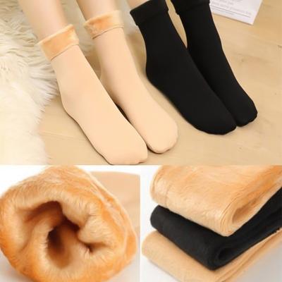 Fleece Thick Mid-tube Socks Soft Comfortable Cold Resistant Warm Floor Socks Snow Socks Autumn Winter Plush Warm Socks