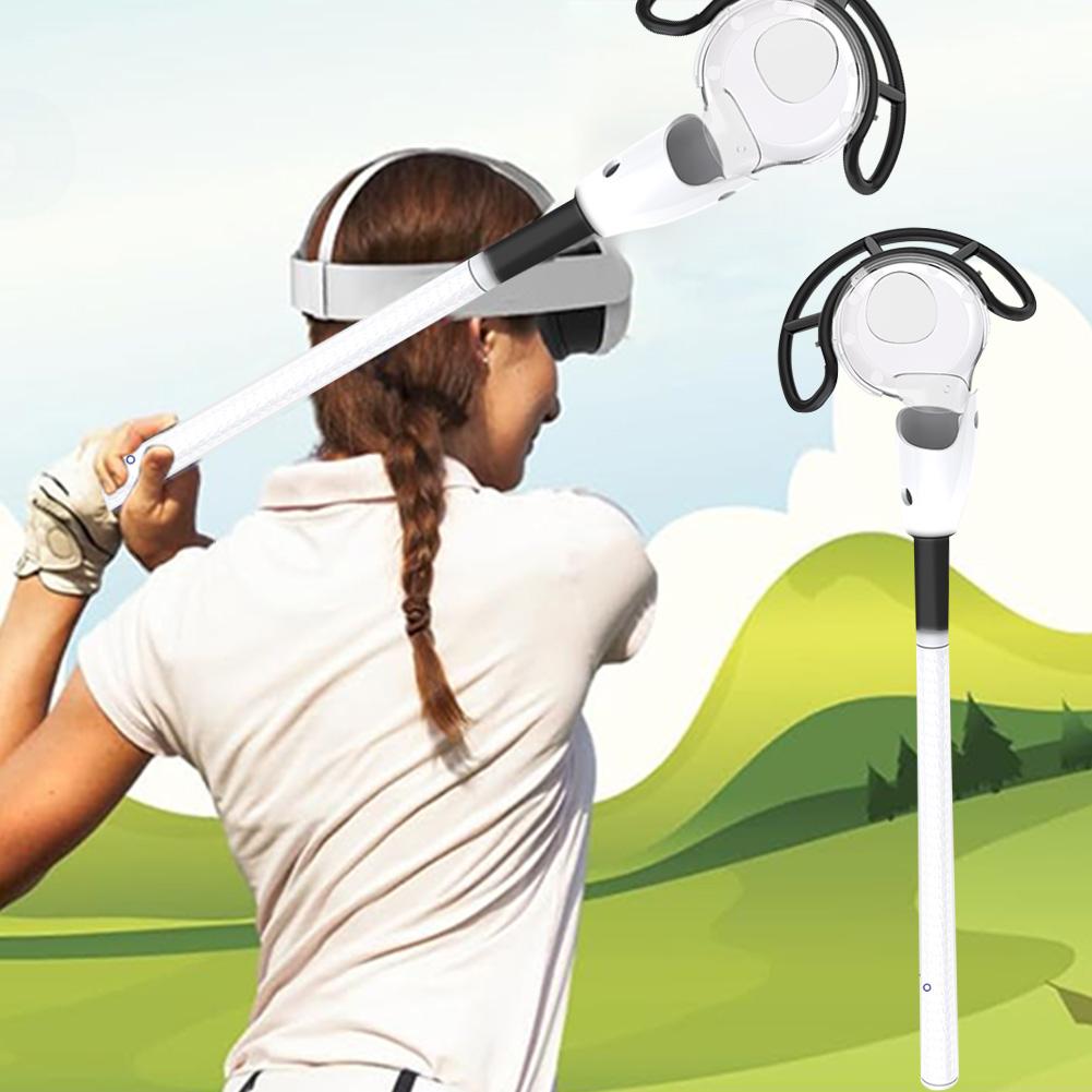 M053 Realistic Grip Handle Attachment for Meta/Oculus Quest 3 Non-Slip Golfing Game Extension Adapter for Oculus Quest 3 Games