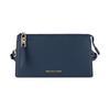 Empire Fashion Simple Gold Hardware Accessories Cowhide Shoulder Crossbody Bag Small Women's Navy Blue