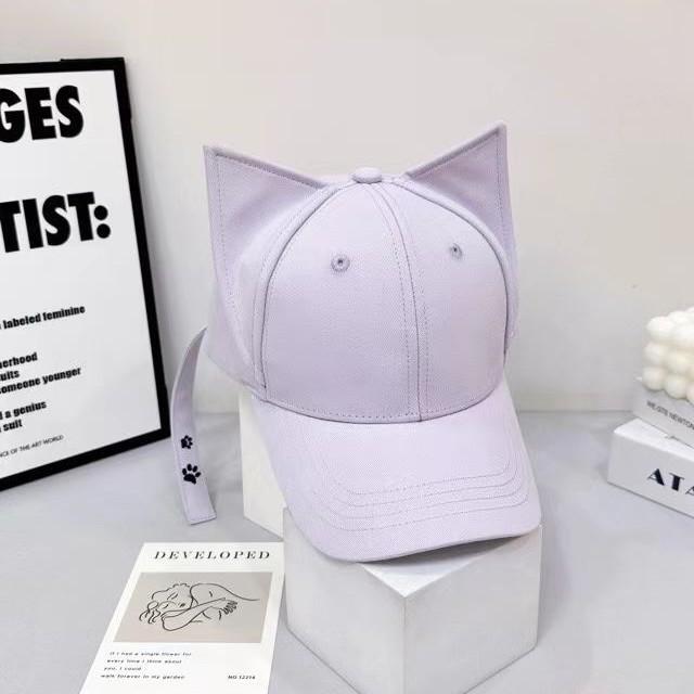 Star cute cat ears cap spring and summer new high-quality three-dimensional devil ears baseball cap