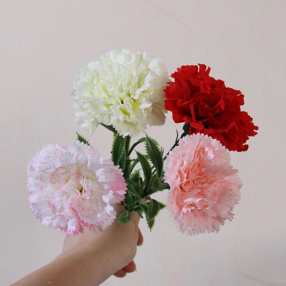 10Pcs Lifelike Artificial Carnation Silk Fake Bouquet Floral Arrangement Flowers Mother's Day
