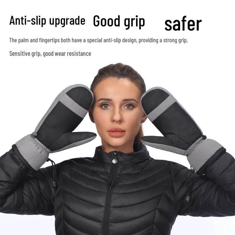 Unisex Windproof Heated Gloves for Outdoor Activities: Motorcycle, Electric Vehicle Riding, Skiing, and More.