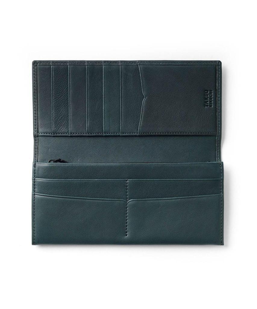 Claude II Sheepskin Flap Long Wallet for Men [TAKEO KIKUCHI] (Green) No.790605