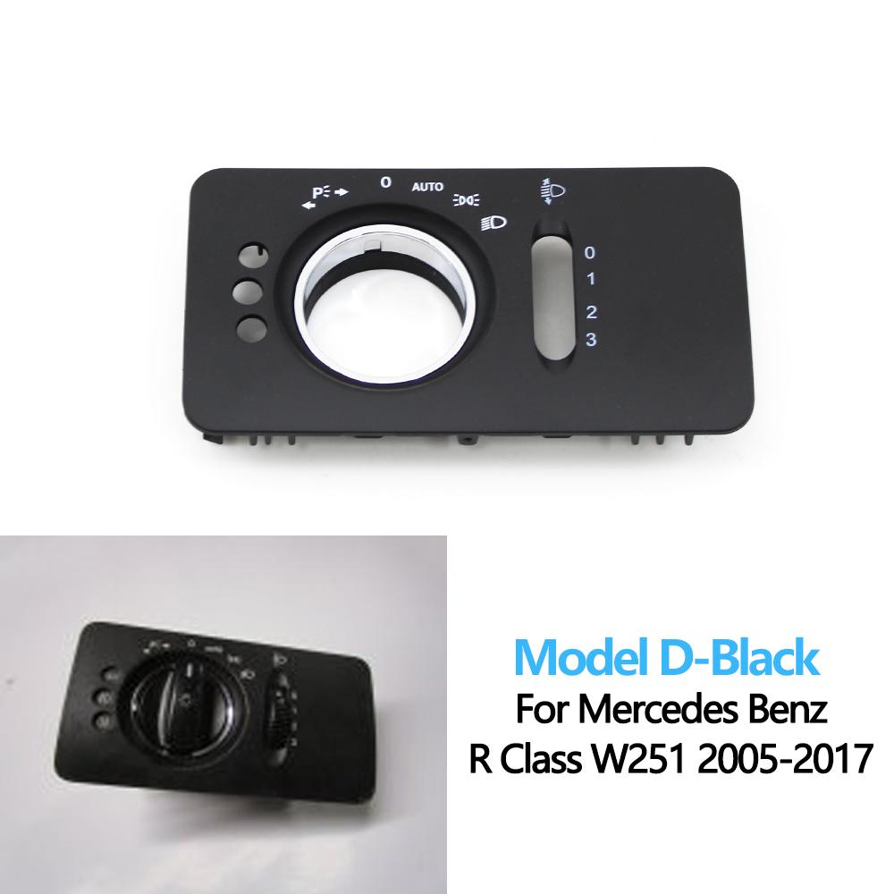LHD Car Dashboard Headlight Control Switch Panel Cover Trim For Mercedes Benz W251 R-Class R280 R300 R350 R400 R500 2005-2017