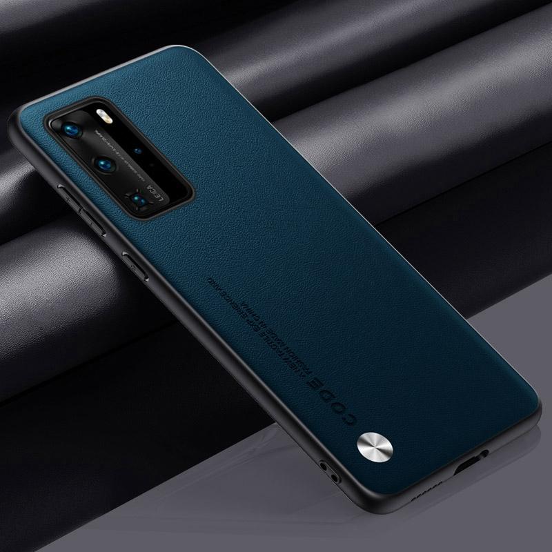 

Роскошный чехол из искусственной кожи для Huawei P40 Pro Plus, задняя крышка, матовый силиконовый чехол для телефона с полной защитой для Huawei P40 Lite 5G 4G For Huawei P40 зелёный