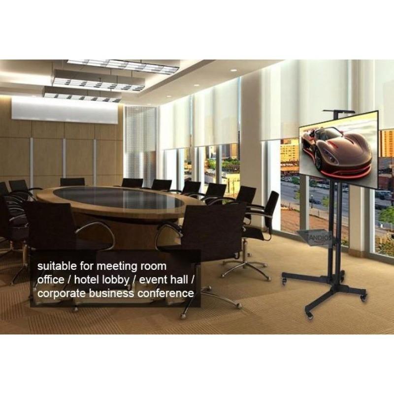 Mobile TV Trolley 34-72" Screen LED LCD Monitor Mount Plasma Display Meeting /Class/Live TV Stand Mobile Cart Trolley