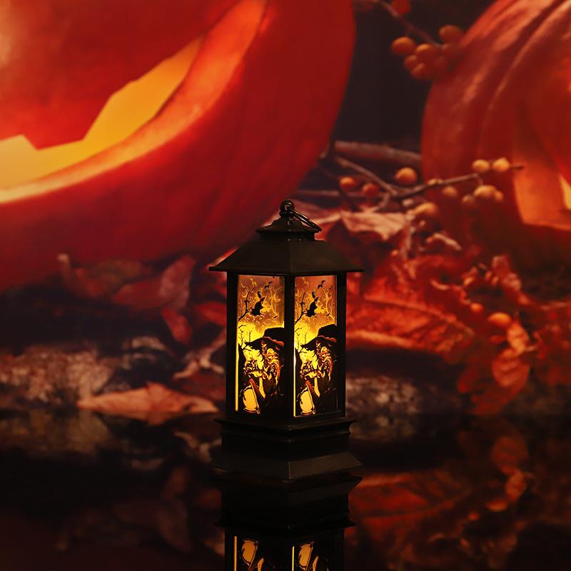 Halloween Wind Light Glowing Oil Lamp Holiday Decoration Atmosphere Props Party Pumpkin Lamp Scene Decor