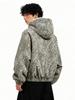 Giacca Invernale con Cappuccio Unisex OREETA Stampa Leopardo Retrò