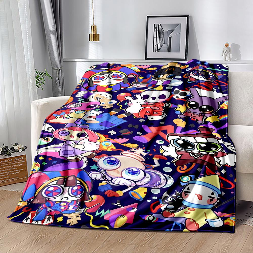 Digital Circus Blanket Warmthful Decor Suitable for Couch Seaside Bedding Four Seasons Universal Modern Style Perfect Gift for Relatives and Friends
