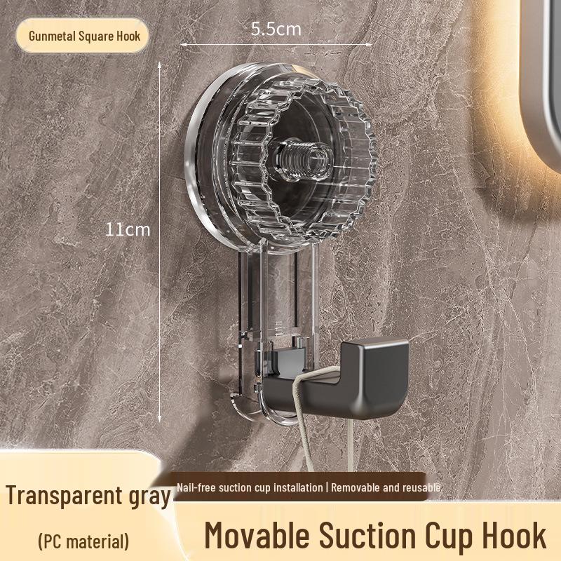 Wow Rotating Suction Cup Hook - Strong, No-Drill Adhesive for Bathroom, Kitchen, or Door.