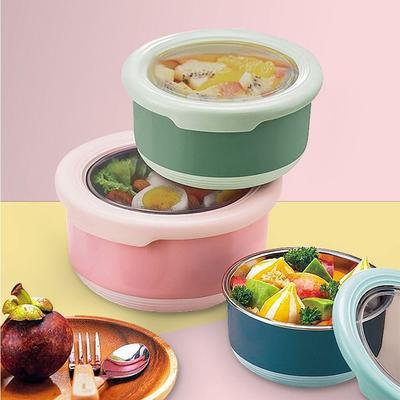Mikrowellengeeignet für Studenten, Büroangestellte, runde Form für Kinder, Lunchbox, Lebensmittelbehälter, Bento-Box