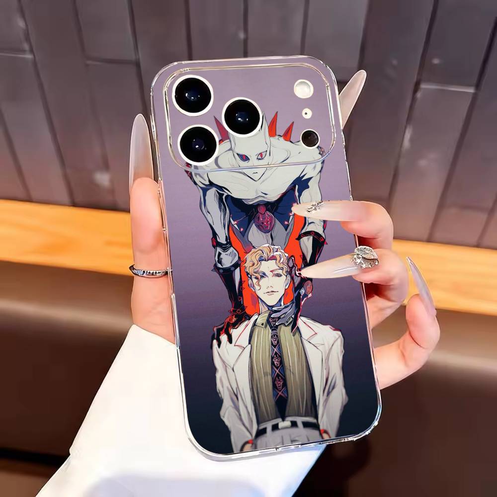 K-Kira Yoshikage Phone Case For iPhone17,16,15,14,13,12,11 Plus,Pro Max Soft Transparent Cover