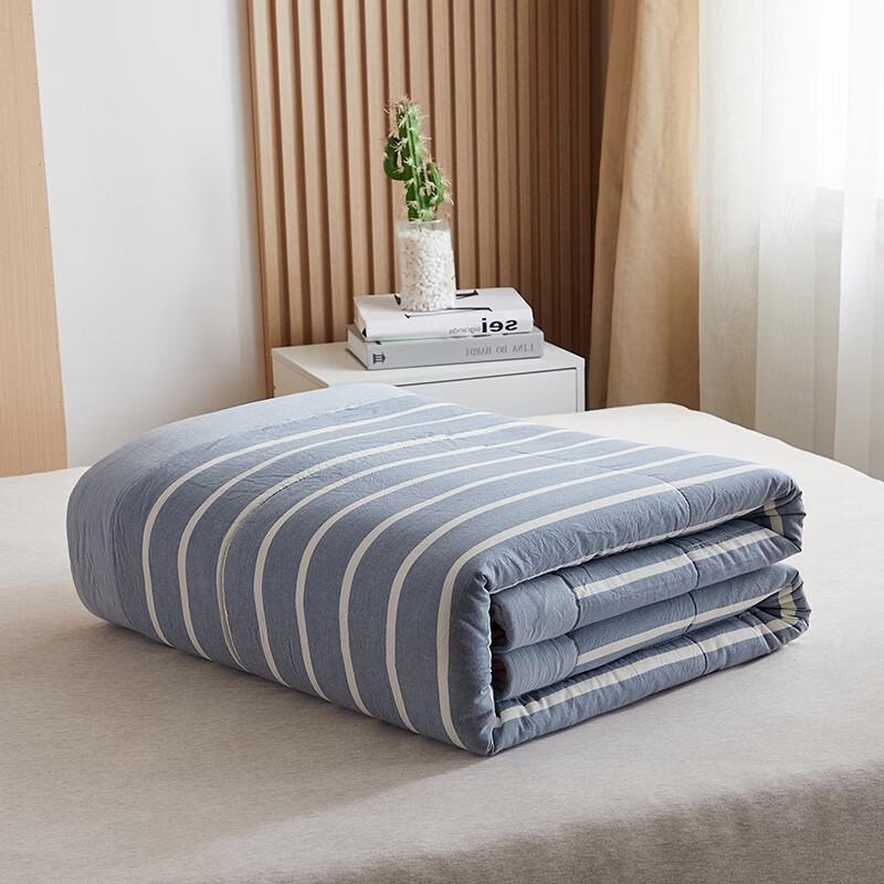 PoloB Moda Paski Przędza Barwiona Bawełna Płukana Letnia Kołdra