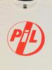Pil (Public Image LTD) White T-Shirt / RED LOGO John Lydon / Sex Pistols