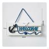 Nautical Welcome Sign Mediterranean Door Hanger Coastal Wall Decor for Restaurant, Cafe, Washroom