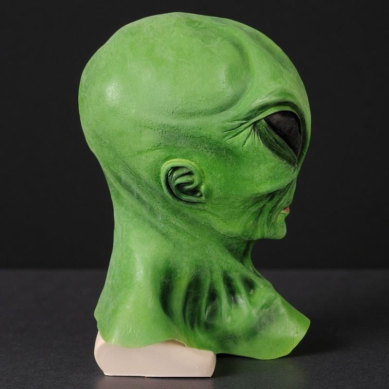 Green Alien Latex Mask Halloween Cosplay Horror Party Prop Costume Events