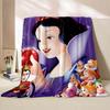 Classic Snow White and The Seven Dwarfs Printed Blanket Gift for Daughter LivingRoom Sofa Bedroom Chair Decor Blanket Multi-Size