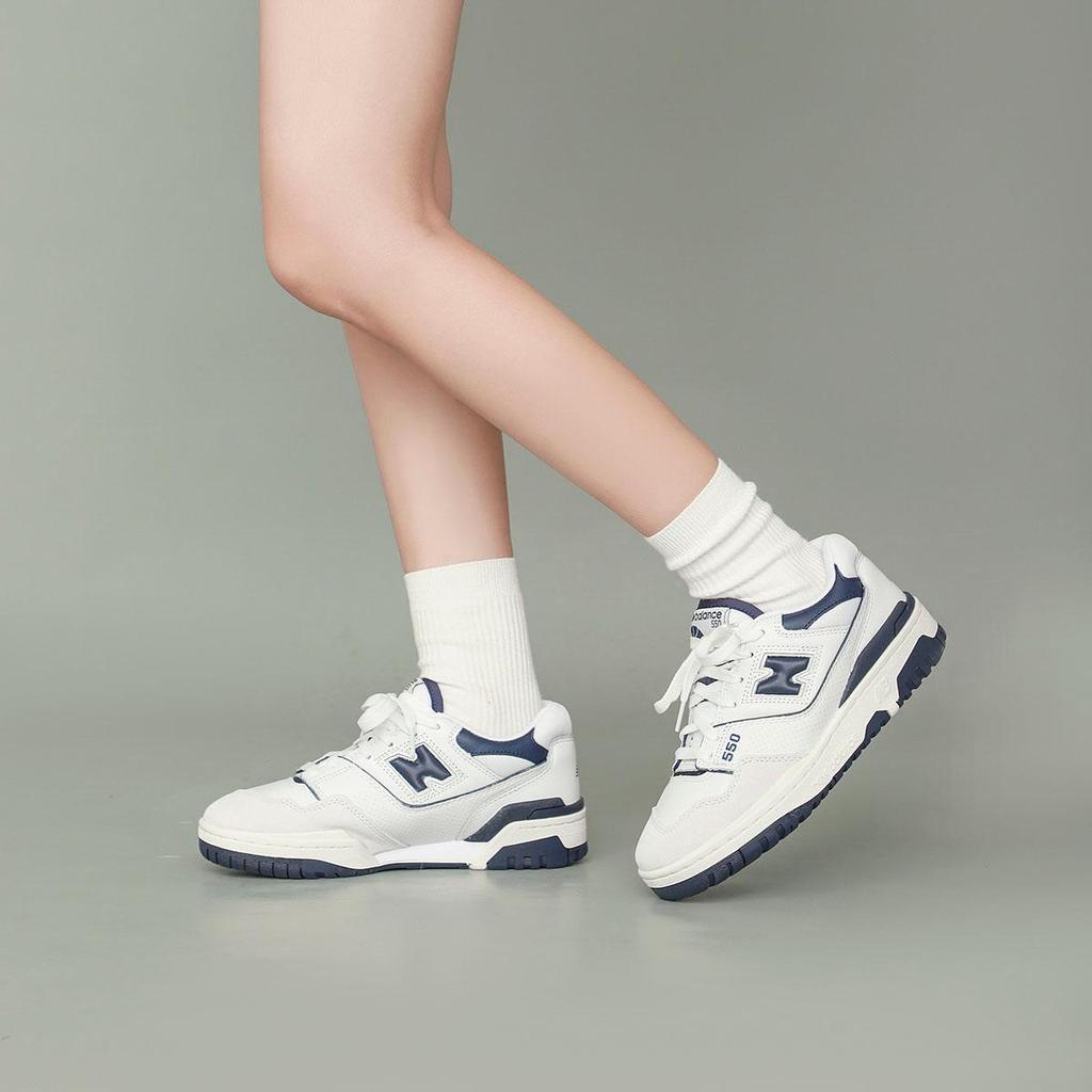 New Balance 550 'White Navy' (Unisex) White / Navy Vintage Basketball Shoes BB550WA1