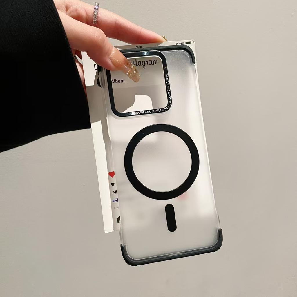 Custodia per telefono magnetica ultra-sottile senza bordi grigio titanio per Xiaomi 14 Mi 14 Pro Ultra cover posteriore in PC antiurto