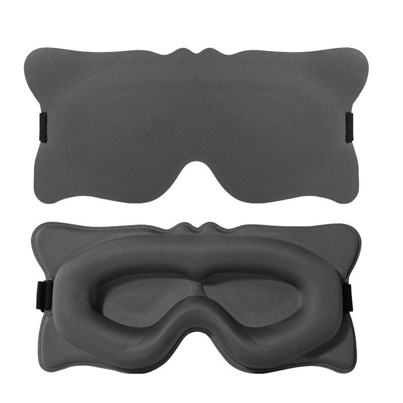 3D Stereo Sleep Mask: Blackout, No Eye Pressure, Breathable, Adjustable, Travel-Friendly Polyester Eye Protection.