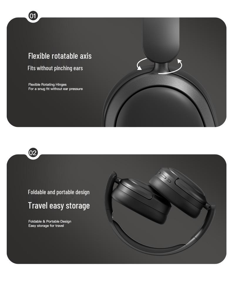 New Cross-Border Bluetooth Over-Ear Gaming Headphones with Large Battery Capacity