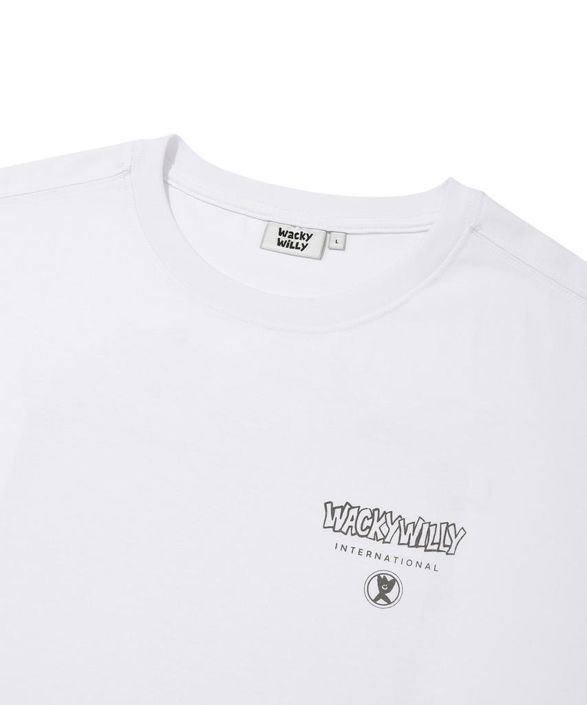 WACKY WILLY Summer Print Sleeveless T-Shirt White