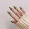 Artificial Nails European and American Frosted Green Wearable Nail Manicure Patches