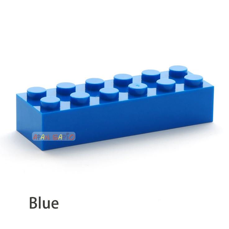 100 pièces 2x6 Points Briques de Construction DIY Figures Épaisses Briques Éducatives Créatives Taille Compatible Avec 2456 Jouets en Plastique pour Enfants