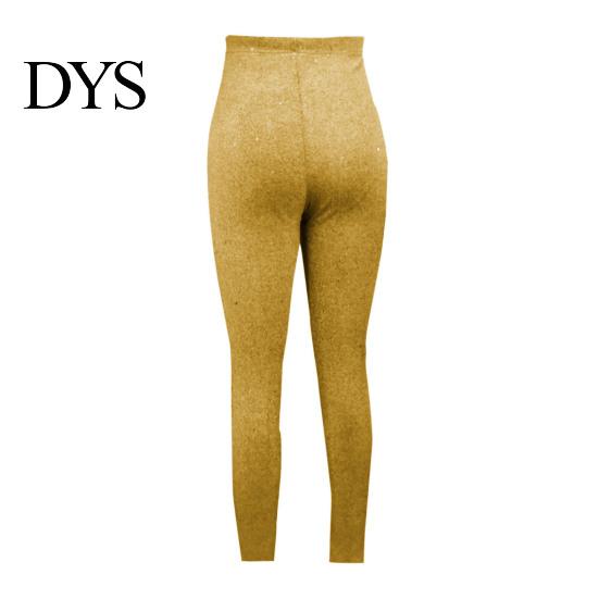 Shimmering Skinny Trousers Women Pencil High Waist Glitter Long Pants Shimmery Elastic Fabric Sequin Leggings Daily Wear Fine Design