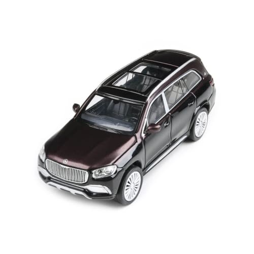 JADI Mercedes-Maybach GLS Obsidian Black/Rubellite Red LHD 1/64 Scale Model PA55304