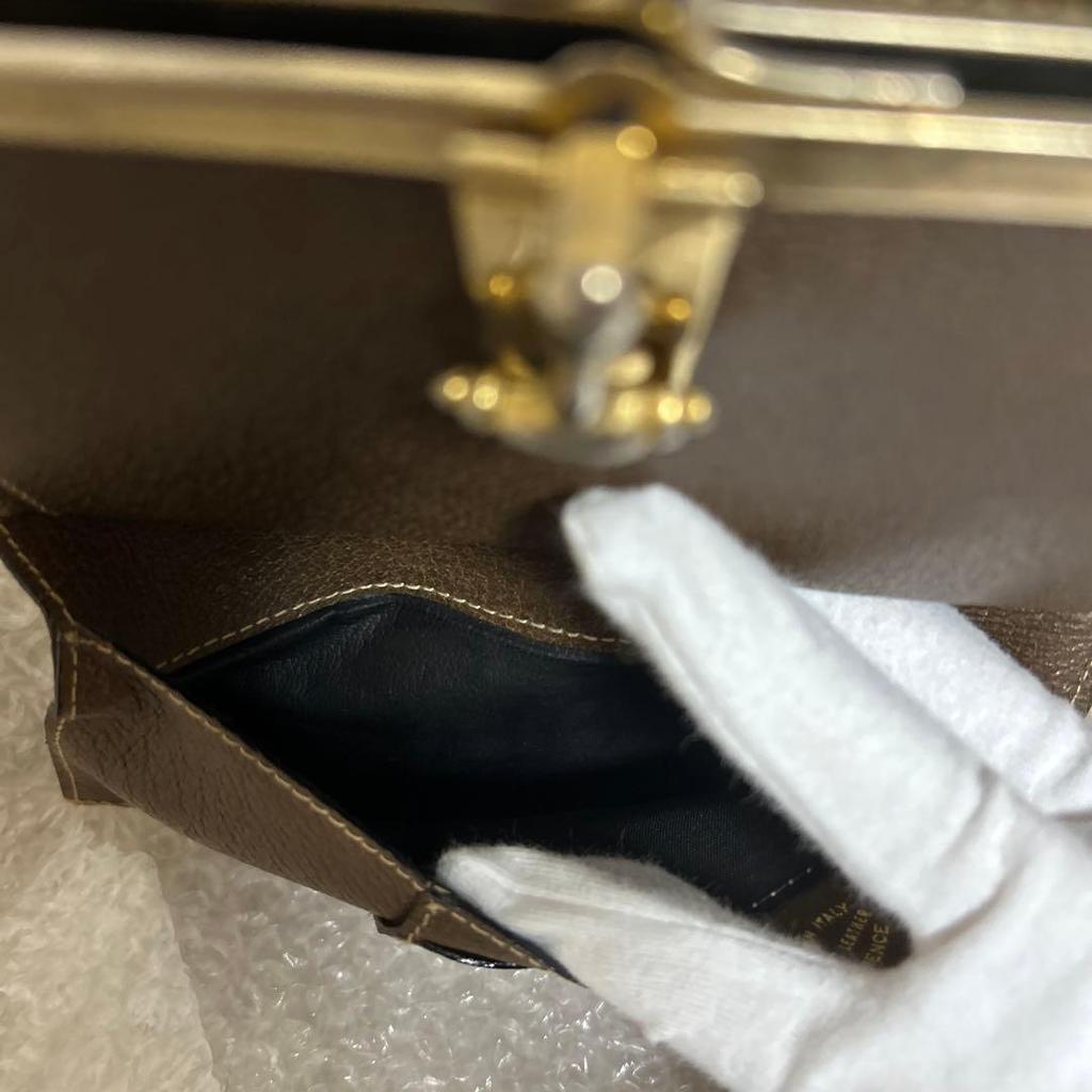 Used GUCCI Old Gucci Sherry Line Vintage Clasp Bi-fold Wallet