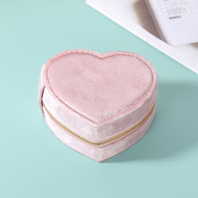 New portable velvet jewelry box, travel jewelry ring necklace, earrings, earrings, jewelry storage box wholesale