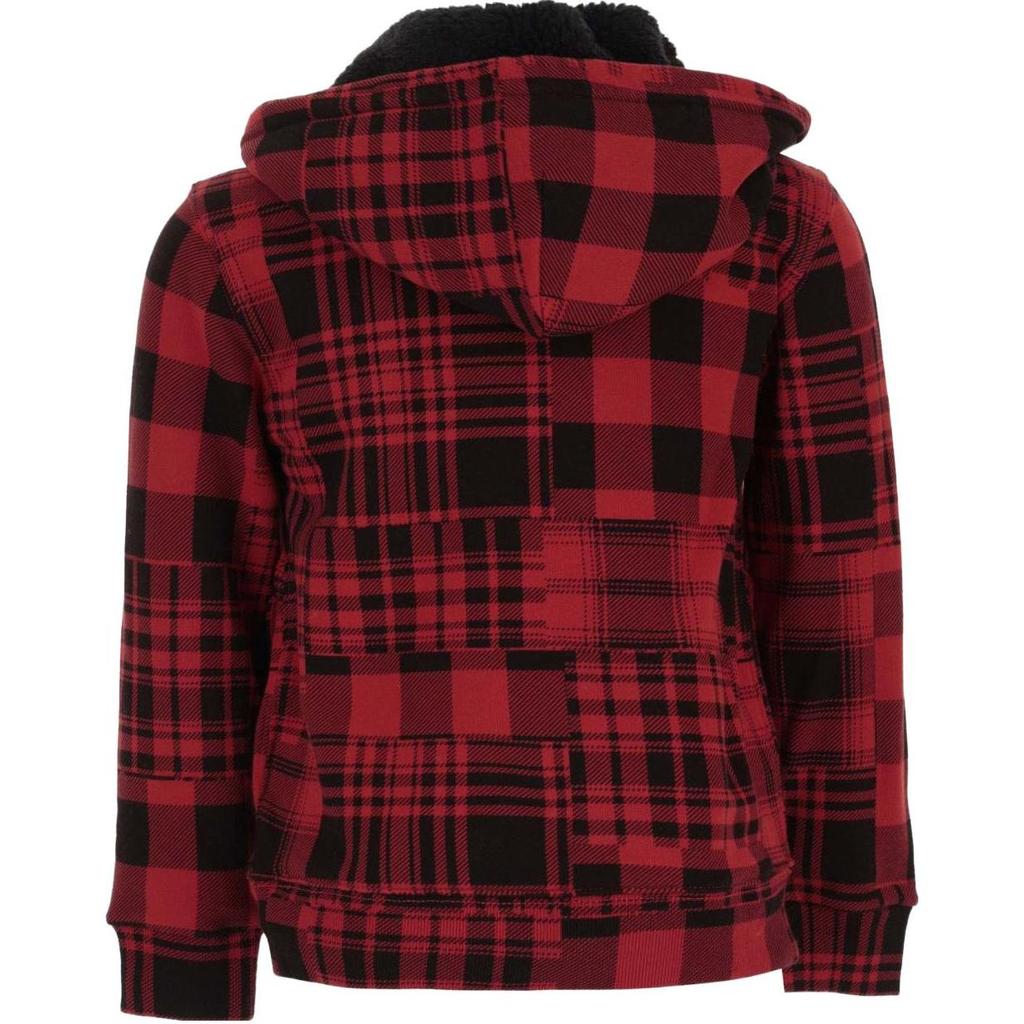 Polo Ralph Lauren Hoodie FW23 Loose Fit Plaid Bear Pattern Print Long Sleeve Color Block Kids Kids Hoodies 323920646-001