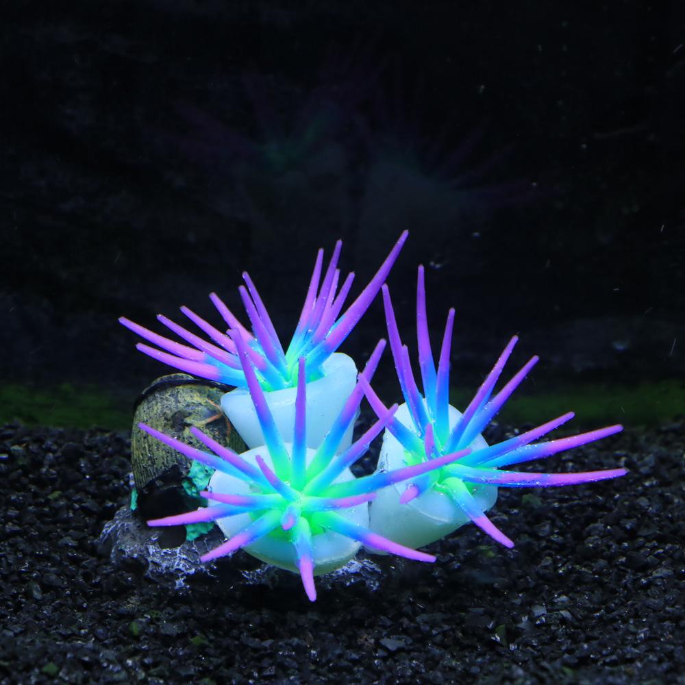 New Silicone Soft Simulation 3 Anemones Aquarium Aquascape Ornamentation Non-toxic Does Not Hurt The Fish Fish Tank Decoration