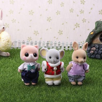 Simulation Forest Family Dolls Forest Family Miniatures Mini Rabbit Bear Toy Animal Bunny Dollhouse Toy Dollhouse Accessories