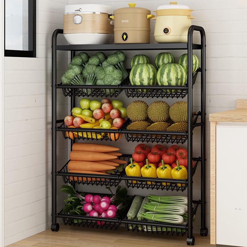 Zhaiwanjia 5-Tier Kitchen Storage Rack with Wheels