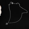 Collana da donna con ciondolo aereo in argento 925, collana clavicola, gioielli minimalisti, delicati, alla moda