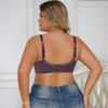 Lencería Europea y Americana de Talla Grande Sexy Sujetador Push Up de Encaje de Color Sólido para Mujer