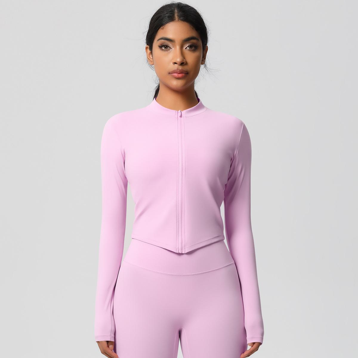 

Женская высококачественная спортивная куртка на молнии, пальто, сжатое, быстросохнущее, суперэластичное, подходит для бега, фитнеса, тренировок, йоги S